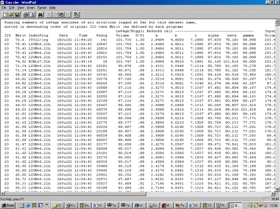 Le Page summary including cells found by Lzon