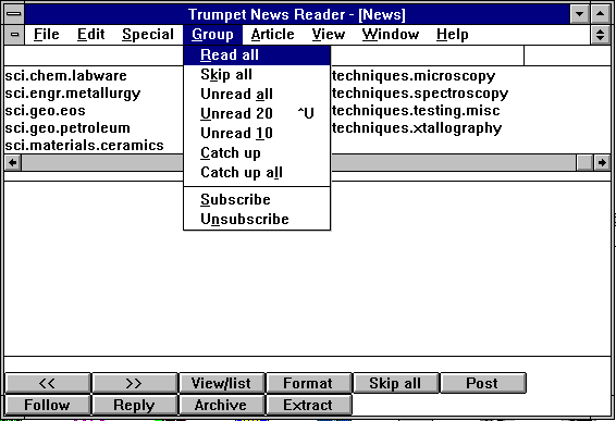 The Group Menu